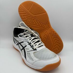 Women’s ASICS Upcourt 4 White Black Athletic Shoes Gum‎ Sole Size 11 1072A055
